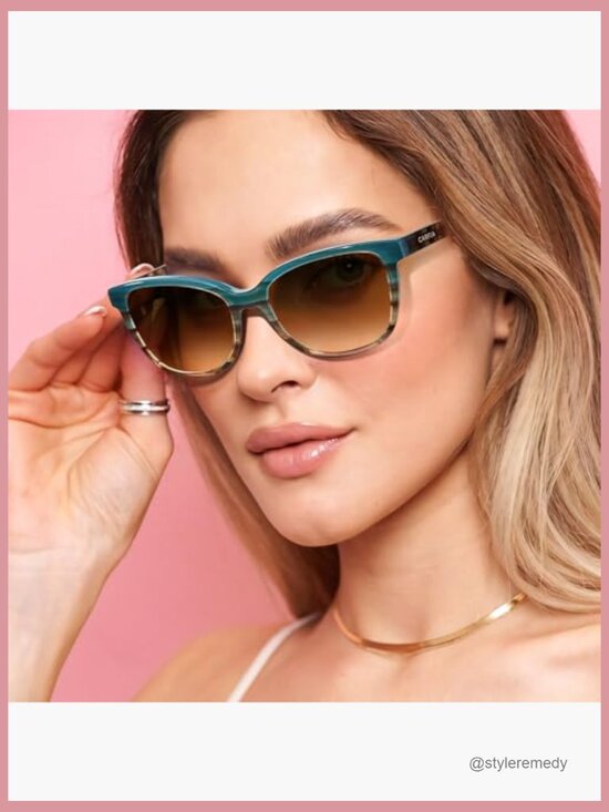 Acetate Polarized Sunglasses UV Protection Cat Eye Frame main image 5